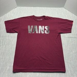 Vintage Vans Classic Maroon Men's T Shirt Sz Medium